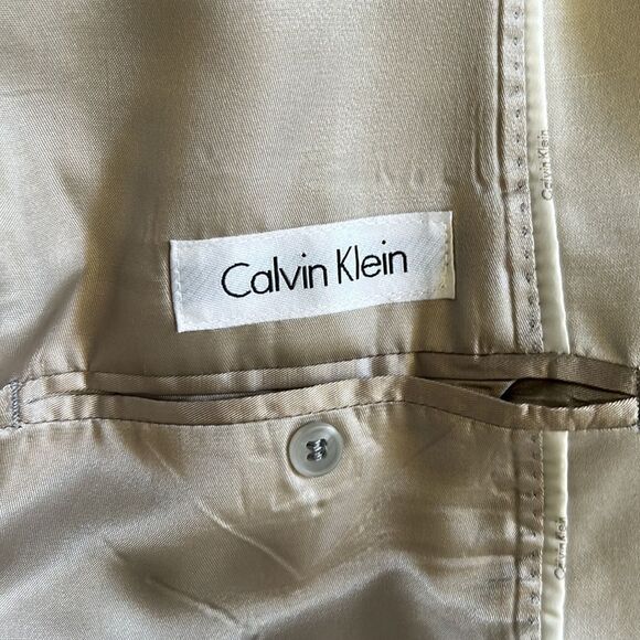 Calvin Klein cream/light beige blazer Jacket Mens - Picture 10 of 11